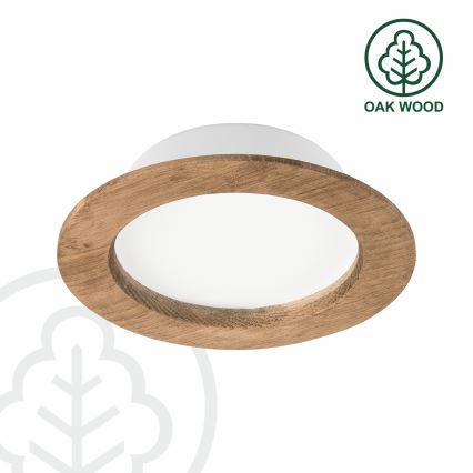 LED Лампа за окачен таван WOODY SPOT LED/12,5W/230V 4000K орех ø 16 см