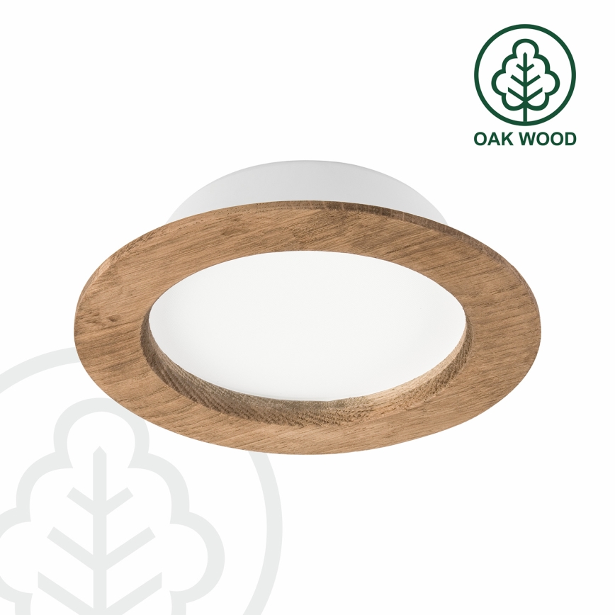 LED Лампа за окачен таван WOODY SPOT LED/12,5W/230V 4000K орех ø 16 см