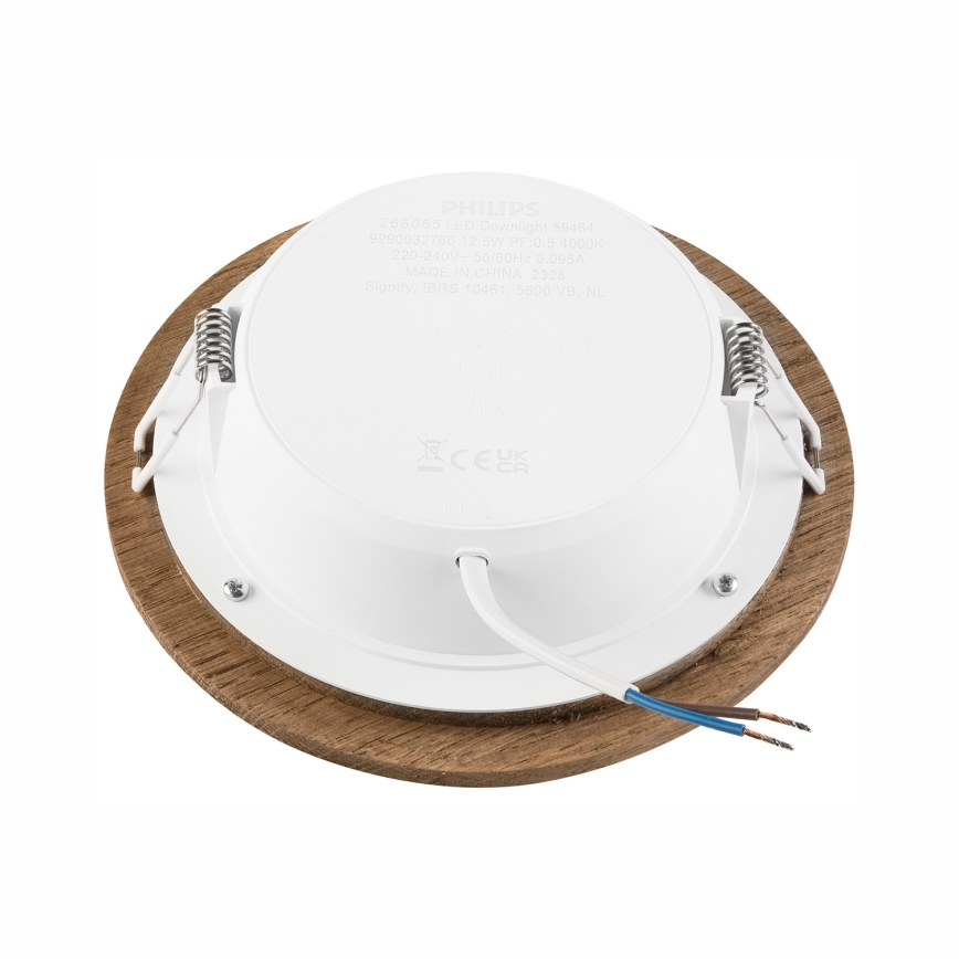 LED Лампа за окачен таван WOODY SPOT LED/12,5W/230V 4000K орех ø 16 см