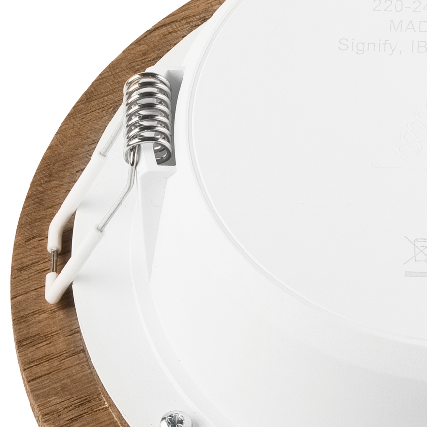 LED Лампа за окачен таван WOODY SPOT LED/12,5W/230V 4000K орех ø 16 см