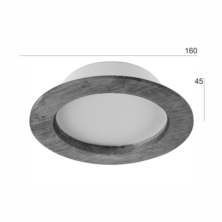 LED Лампа за окачен таван WOODY SPOT LED/12,5W/230V 4000K орех ø 16 см