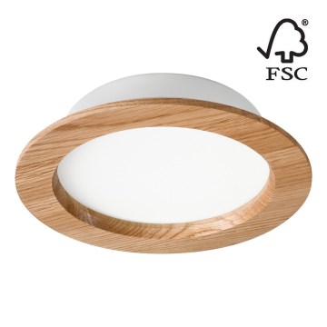 LED Лампа за окачен таван WOODY SPOT LED/16,5W/230V 4000K дъб ø 18,5 см