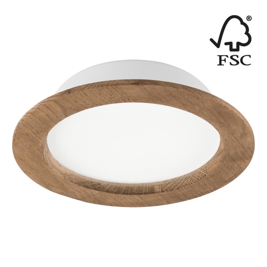 LED Лампа за окачен таван WOODY SPOT LED/16,5W/230V 4000K орех ø 18,5 см