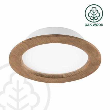 LED Лампа за окачен таван WOODY SPOT LED/16,5W/230V 4000K орех ø 18,5 см