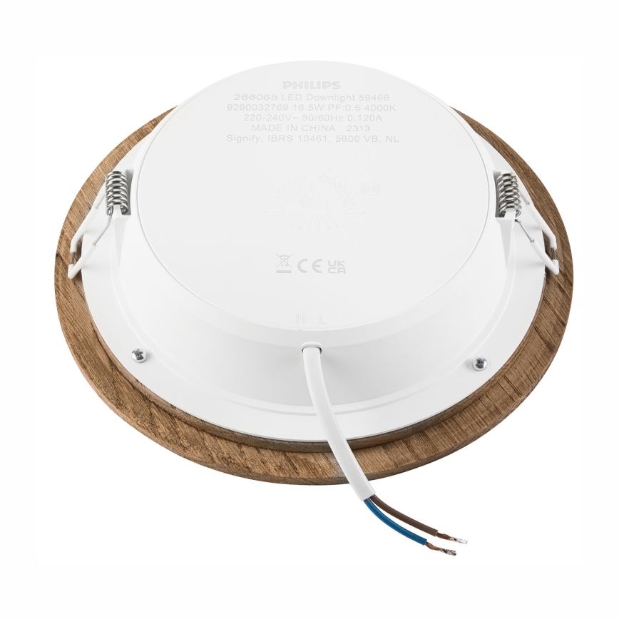 LED Лампа за окачен таван WOODY SPOT LED/16,5W/230V 4000K орех ø 18,5 см