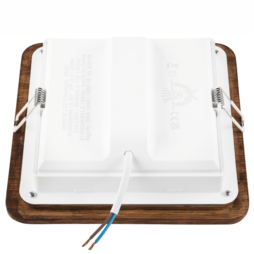 LED Лампа за окачен таван WOODY SPOT LED/17W/230V 3000K череша 18,5x18,5 см