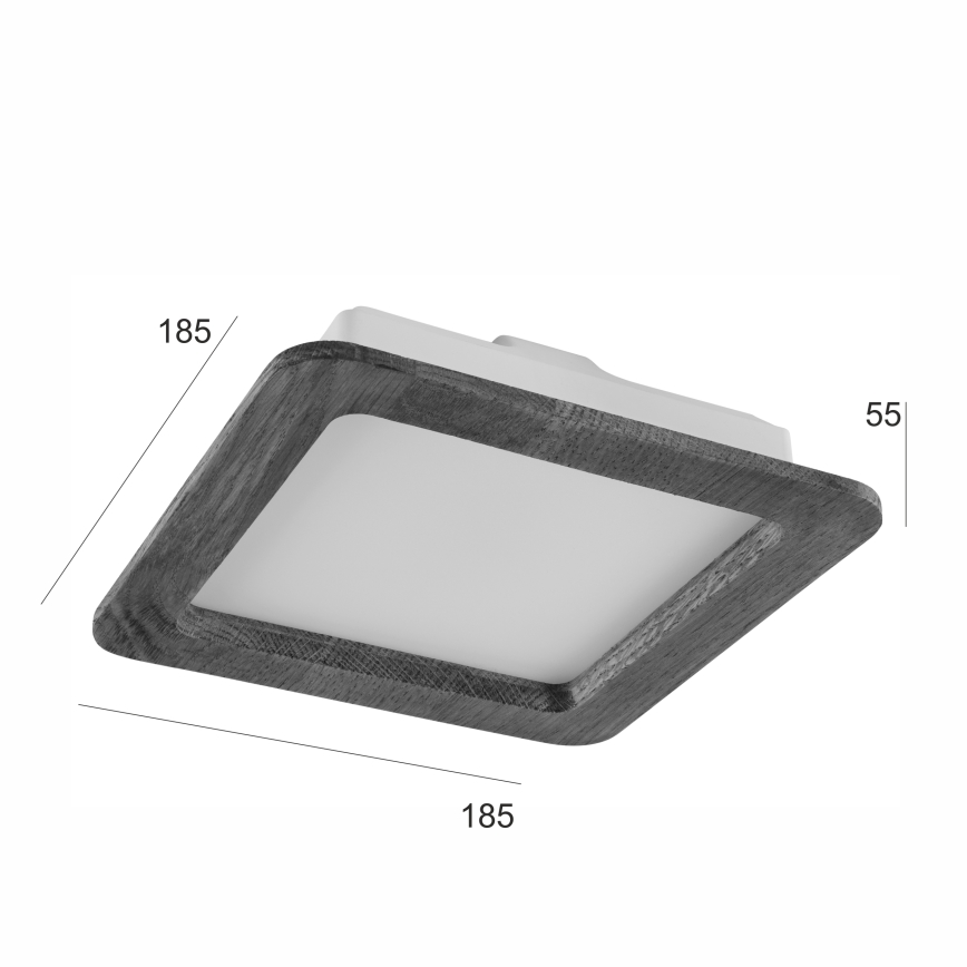 LED Лампа за окачен таван WOODY SPOT LED/17W/230V 3000K череша 18,5x18,5 см