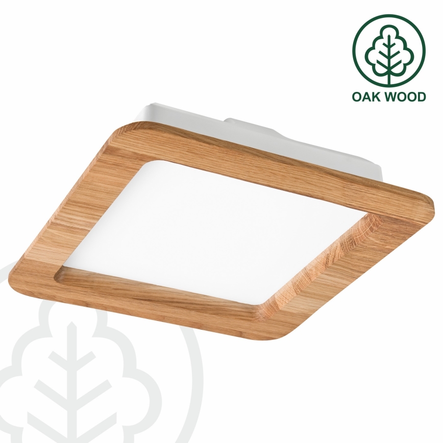 LED Лампа за окачен таван WOODY SPOT LED/17W/230V 3000K дъб 18,5x18,5 см