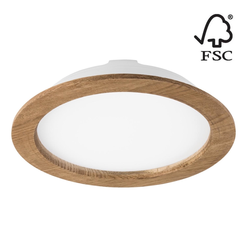 LED Лампа за окачен таван WOODY SPOT LED/23,5W/230V 4000K орех ø 23,5 см