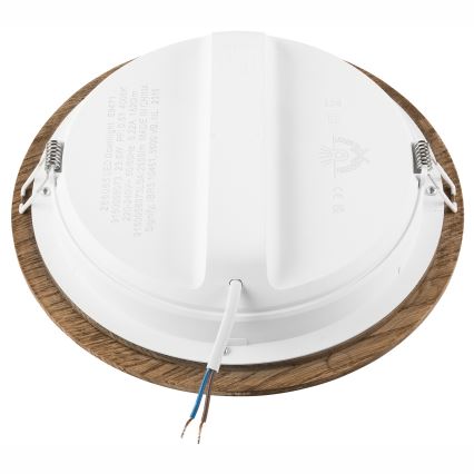 LED Лампа за окачен таван WOODY SPOT LED/23,5W/230V 4000K орех ø 23,5 см