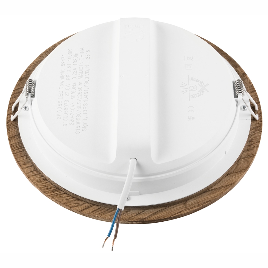 LED Лампа за окачен таван WOODY SPOT LED/23,5W/230V 4000K орех ø 23,5 см