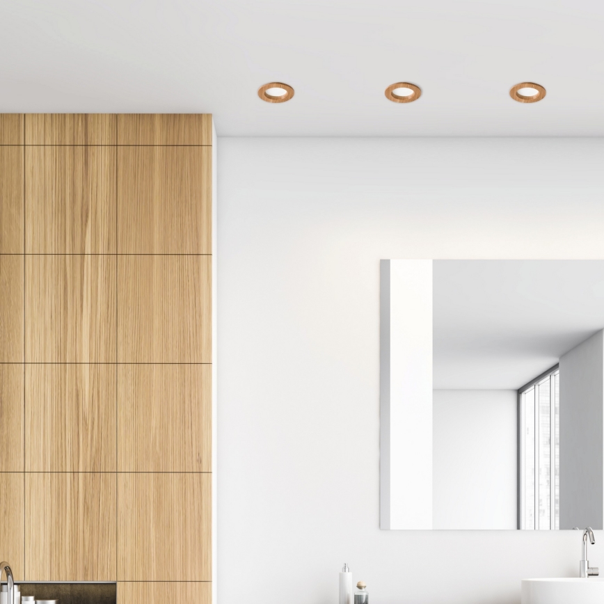 LED Лампа за окачен таван WOODY SPOT LED/5,5W/230V 4000K дъб ø 10 см