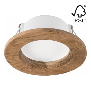 LED Лампа за окачен таван WOODY SPOT LED/5,5W/230V 4000K орех ø 10 см