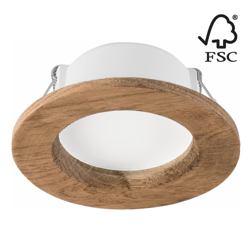 LED Лампа за окачен таван WOODY SPOT LED/5,5W/230V 4000K орех ø 10 см