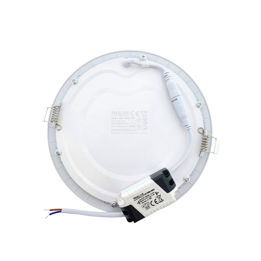 LED Лампа за окачен таван CIRCLE LED/15W/230V 6500K Ø 18,8 cm бял