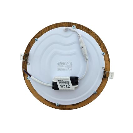 LED Лампа за окачен таван CIRCLE LED/18W/230V 4200K Ø 22 cm кафяв