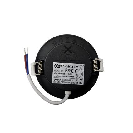 LED Лампа за окачен таван CIRCLE LED/3W/230V 4000K Ø 9 см черен