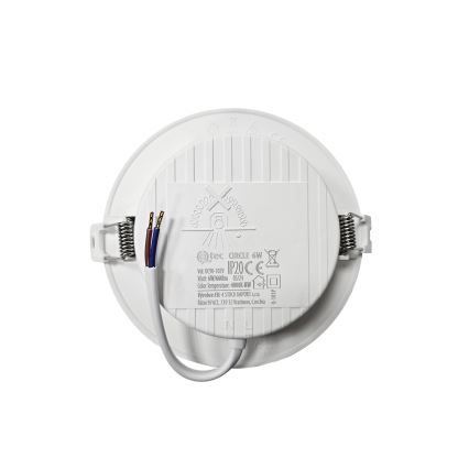 LED Лампа за окачен таван CIRCLE LED/6W/230V 4000K Ø 12 см бял