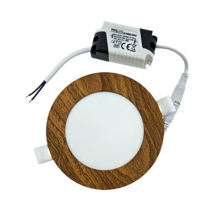 LED Лампа за окачен таван CIRCLE LED/6W/230V 4200K Ø 11,8 cm кафяв