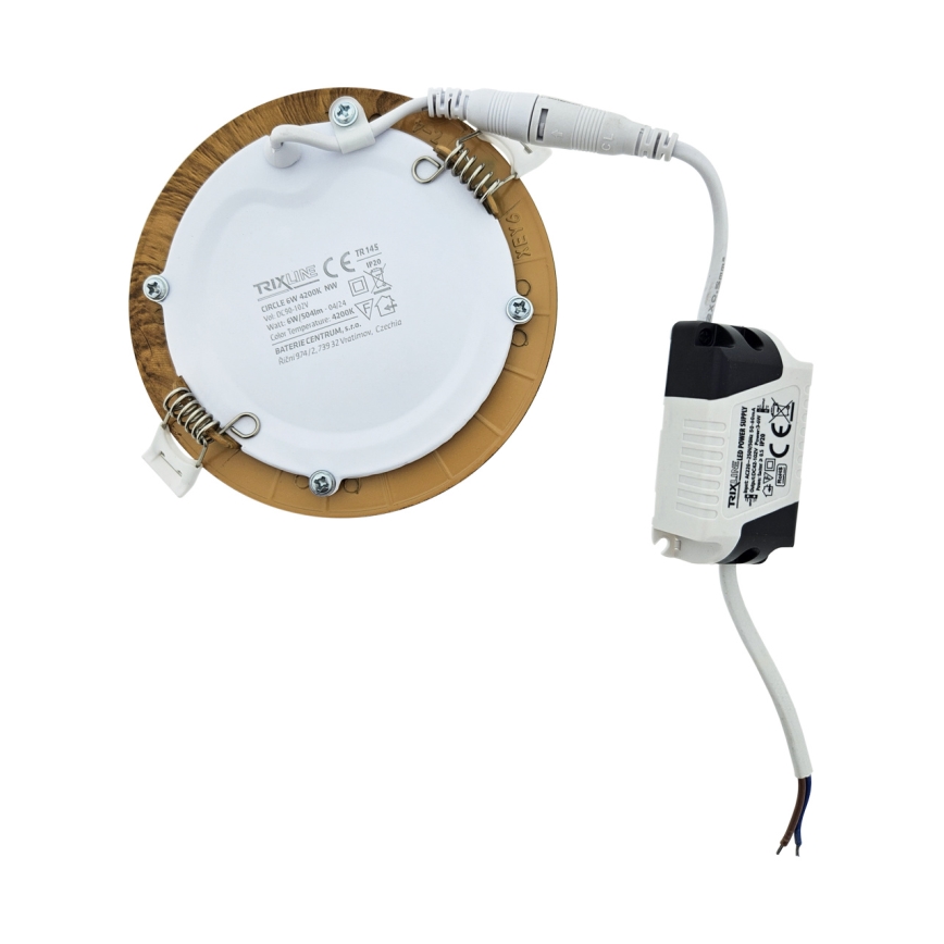 LED Лампа за окачен таван CIRCLE LED/6W/230V 4200K Ø 11,8 cm кафяв