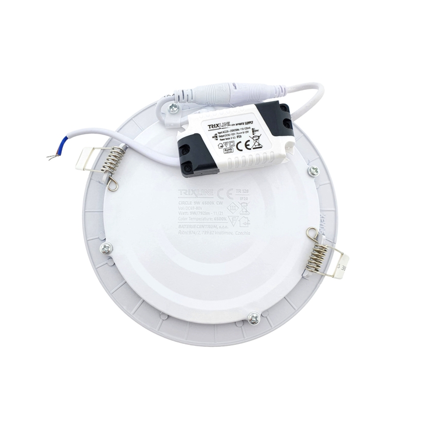 LED Лампа за окачен таван CIRCLE LED/9W/230V 6500K Ø 14,5 cm бял