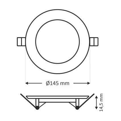 LED Лампа за окачен таван CIRCLE LED/9W/230V 6500K Ø 14,5 cm бял