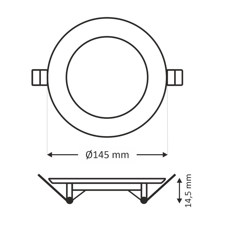 LED Лампа за окачен таван CIRCLE LED/9W/230V 6500K Ø 14,5 cm бял