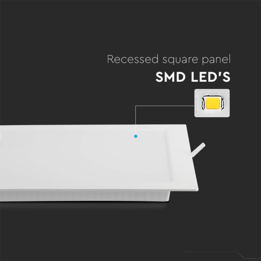 LED Лампа за окачен таван LED/18W/230V 22x22 см 6500K бял