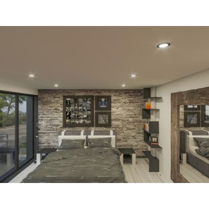 LED Лампа за окачен таван LED/18W/230V 4000K Ø 11,5 cm черен