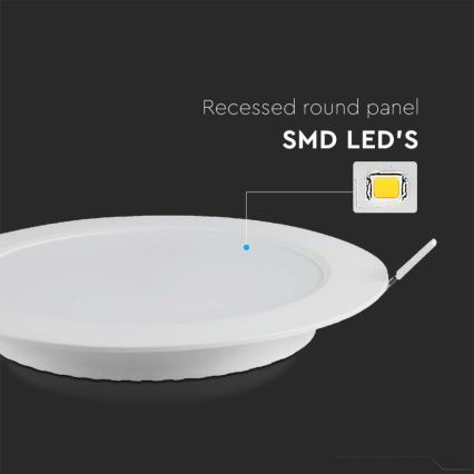 LED Лампа за окачен таван LED/24W/230V Ø 29,6 см 3000K бял