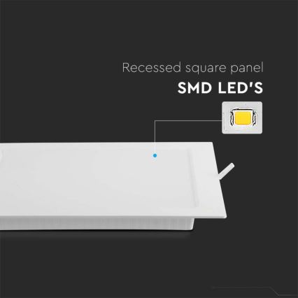 LED Лампа за окачен таван LED/6W/230V 12x12 см 4000K бял