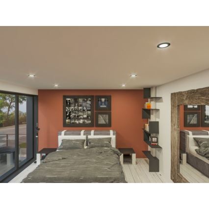 LED Лампа за окачен таван LED/6W/230V 3000K Ø 8,5 cm черен