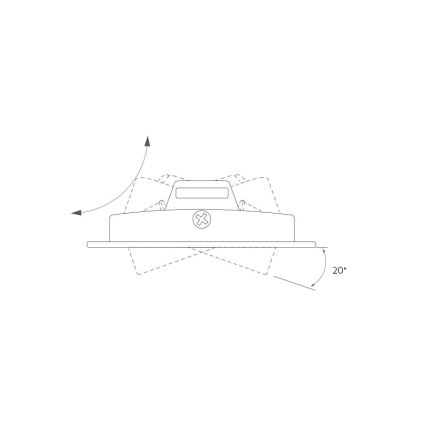 LED Лампа за окачен таван LED/6W/230V 4000K 8,5x8,5 cm черен