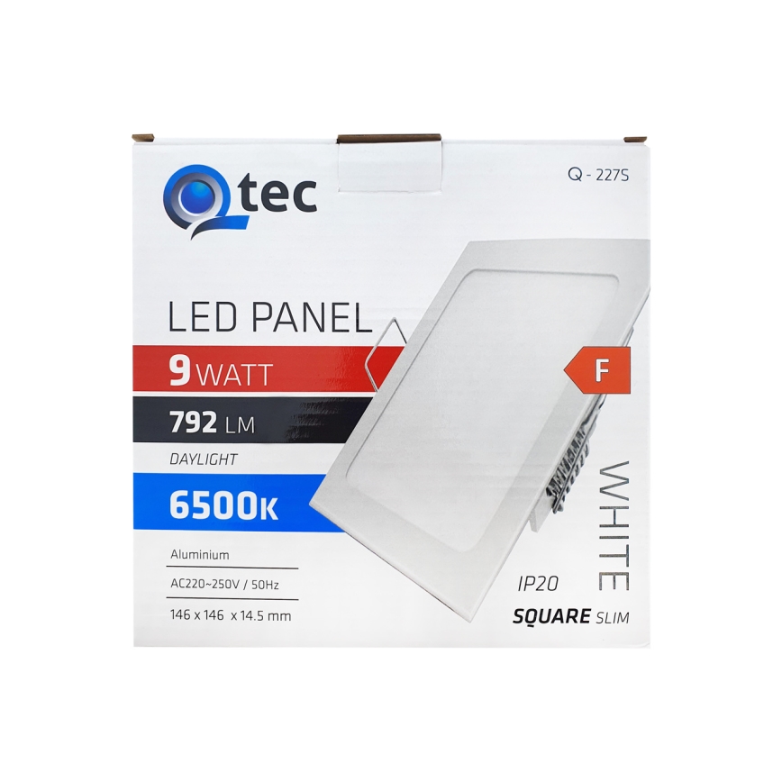 LED Лампа за окачен таван QTEC LED/9W/230V 6500K 14,6x14,6 см
