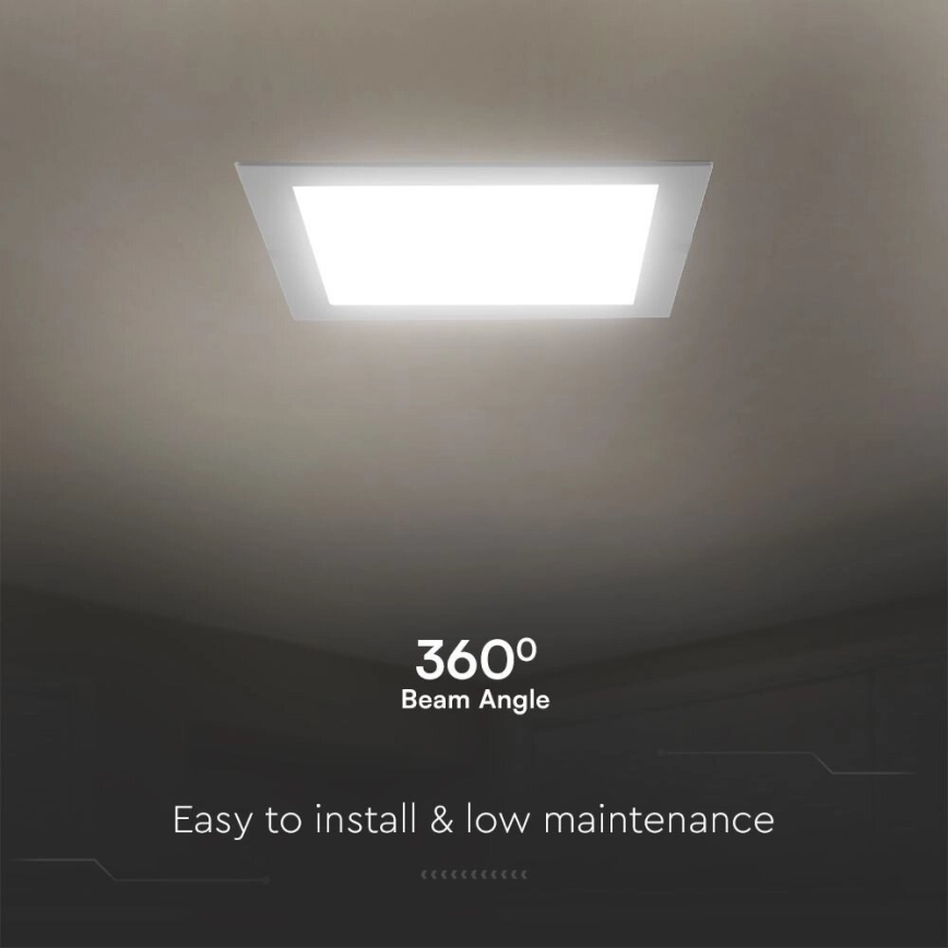 LED Лампа за окачен таван SAMSUNG CHIP LED/18W/230V 4000K 22x22 см бял