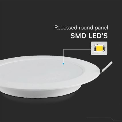 LED Лампа за окачен таван SAMSUNG CHIP LED/6W/230V 4000K Ø 12 см бял