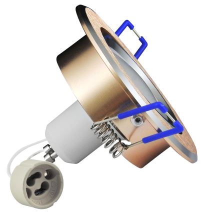 LED Лампа за окачен таван СЛЪНЦЕ OLAL 1xGU10/3,5W/230V 3000K Ø 8,4 cm златист