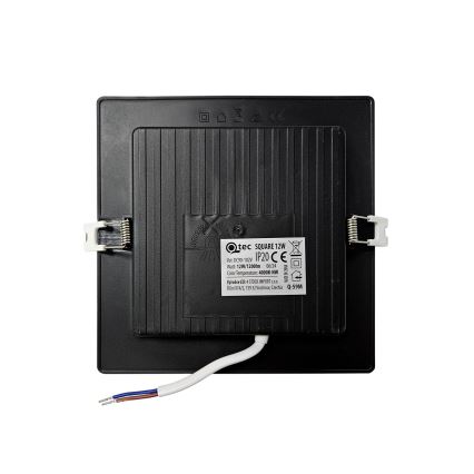 LED Лампа за окачен таван SQUARE LED/12W/230V 4000K 17x17 см черен