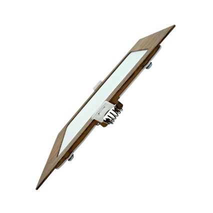 LED Лампа за окачен таван SQUARE LED/12W/230V 4200K 16,8x16,8 см кафяв
