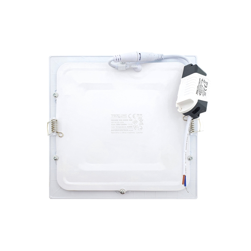 LED Лампа за окачен таван SQUARE LED/15W/230V 4200K 18,8x18,8 cm бял