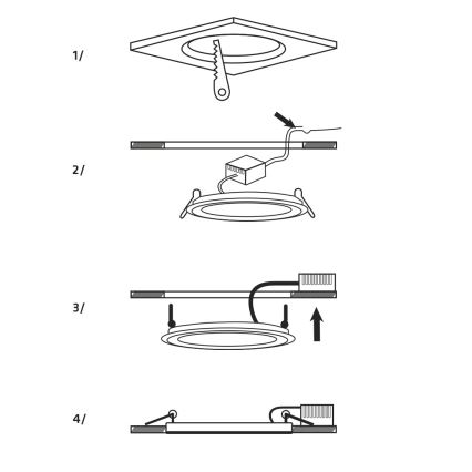 LED Лампа за окачен таван SQUARE LED/15W/230V 4200K 18,8x18,8 cm бял