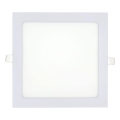 LED Лампа за окачен таван SQUARE LED/18W/230V 2700K 22x22 cm бял