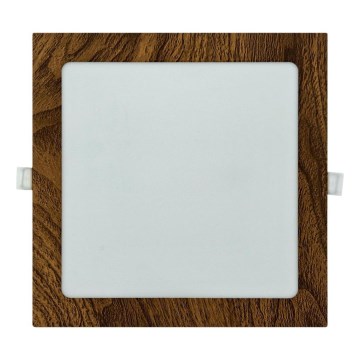 LED Лампа за окачен таван SQUARE LED/18W/230V 4200K 22x22 см кафяв
