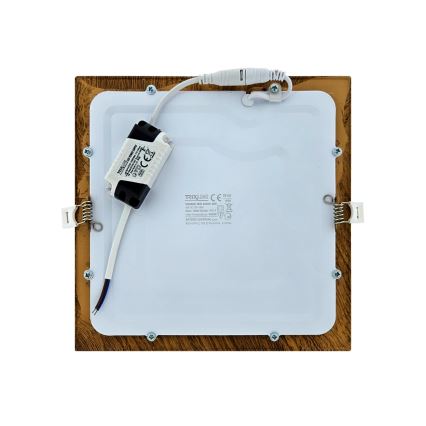 LED Лампа за окачен таван SQUARE LED/18W/230V 4200K 22x22 см кафяв