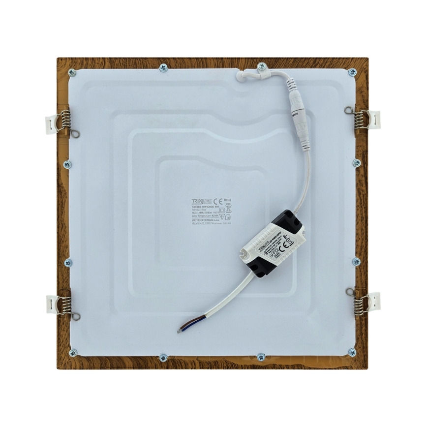 LED Лампа за окачен таван SQUARE LED/24W/230V 4200K 29,2x29,2 см кафяв