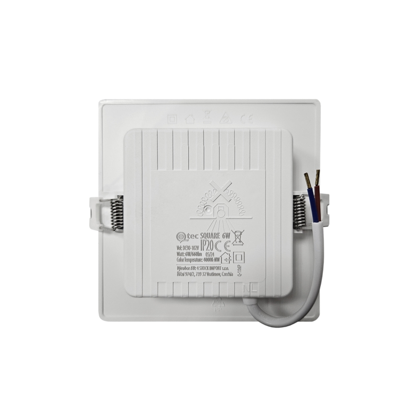 LED Лампа за окачен таван SQUARE LED/6W/230V 4000K 12x12 см бял