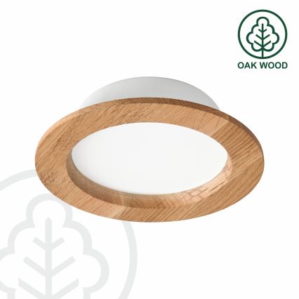 LED Лампа за окачен таван WOODY SPOT LED/12,5W/230V 3000K дъб ø 16 см