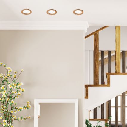 LED Лампа за окачен таван WOODY SPOT LED/12,5W/230V 3000K дъб ø 16 см