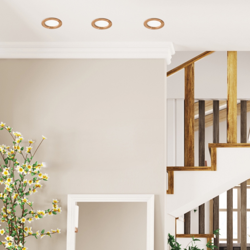 LED Лампа за окачен таван WOODY SPOT LED/12,5W/230V 3000K дъб ø 16 см