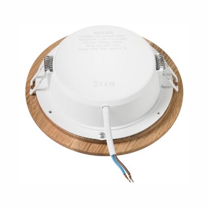 LED Лампа за окачен таван WOODY SPOT LED/12,5W/230V 3000K дъб ø 16 см